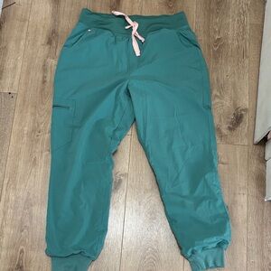 Figs water resistant Jogger Bottoms with Pink Drawstring